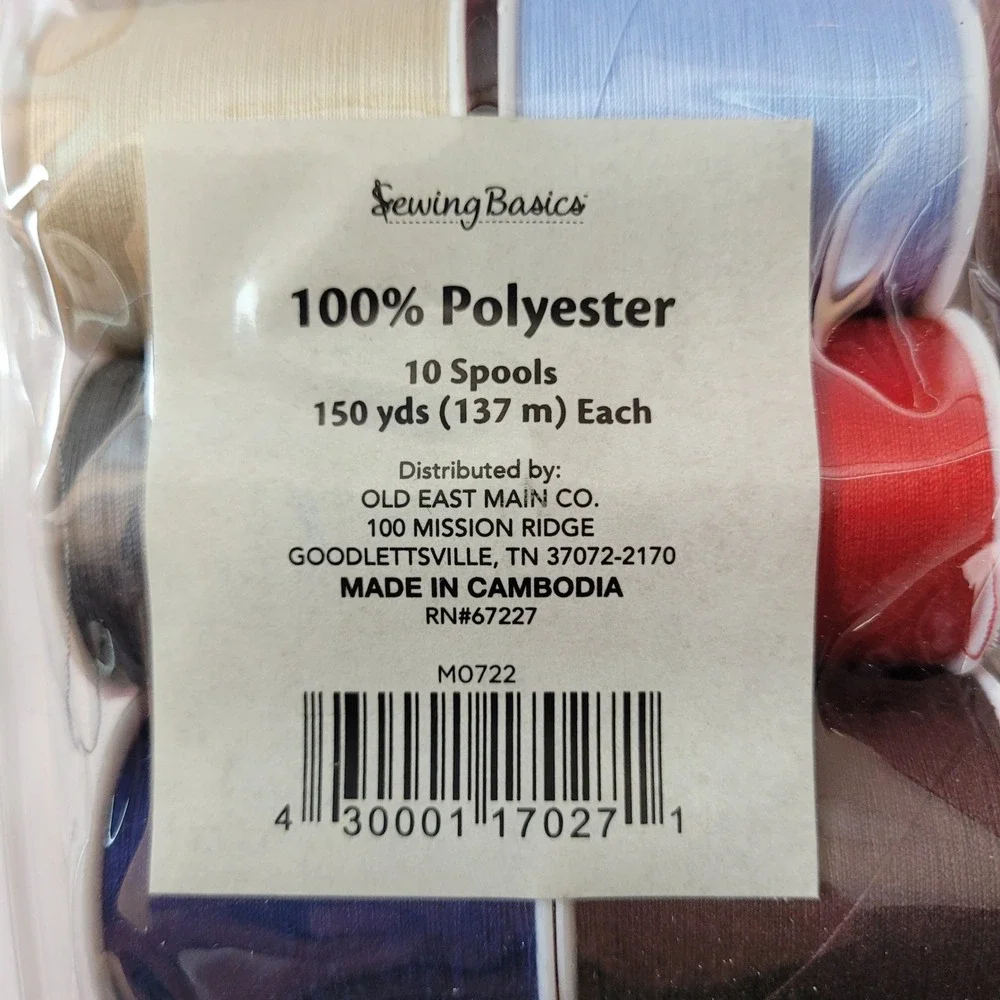 Sewing Basics Vintage Thread Spools 20 Pack 100% Polyester‎ Multi-Color 150 Yds